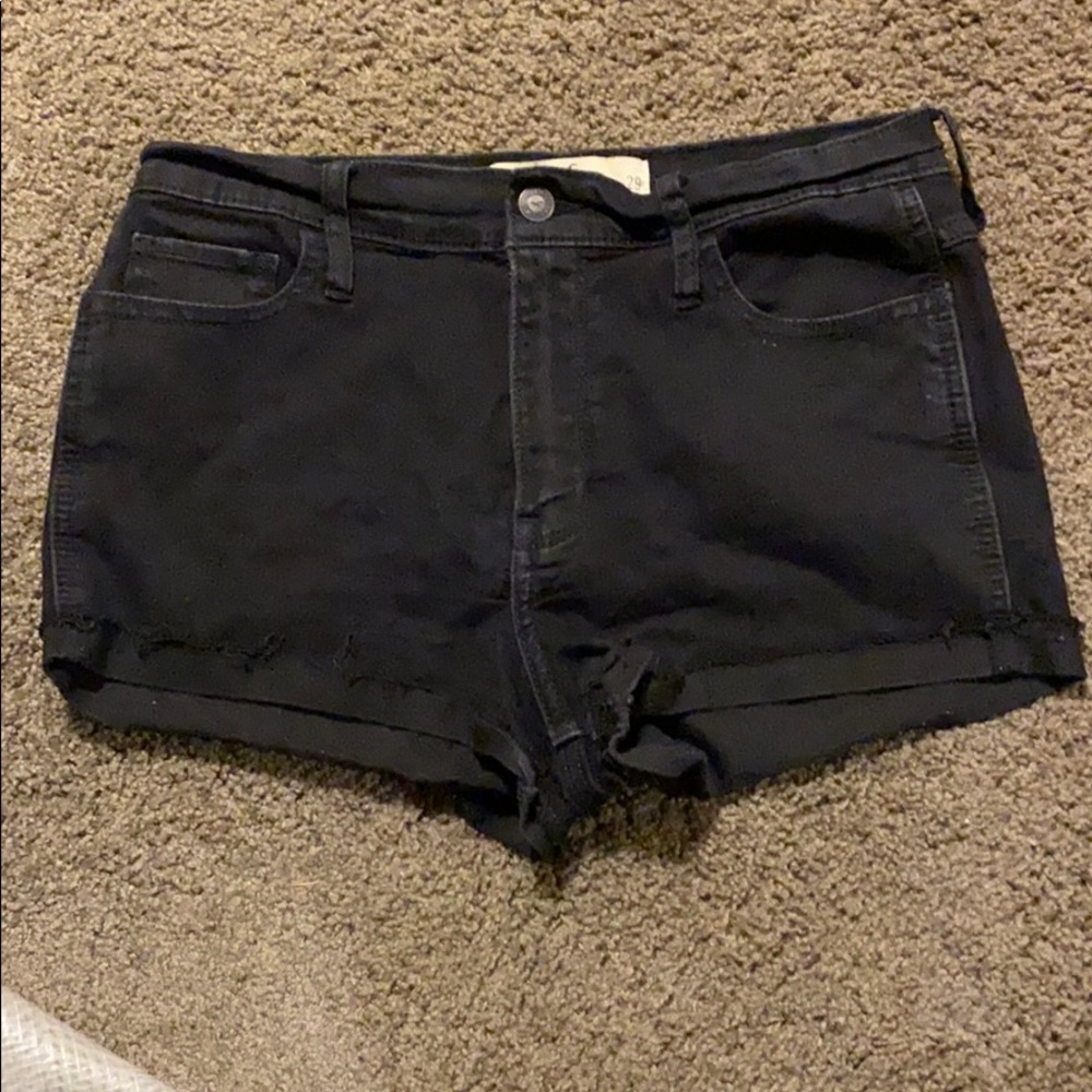Black Jean Shorts